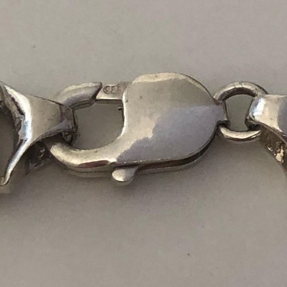 Chain bracelet silver 9 inches - Picture 2 of 4